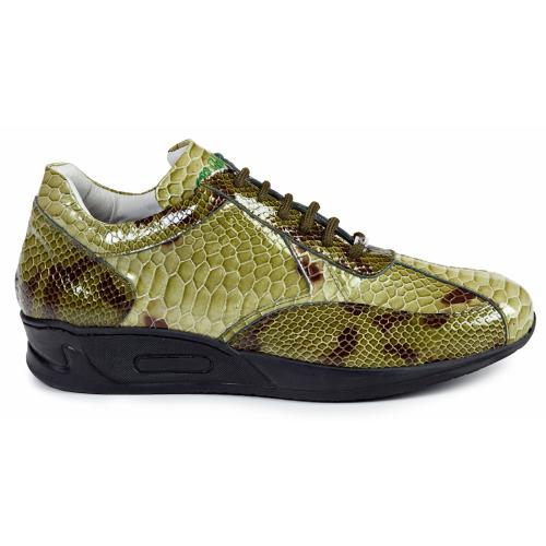 Mauri M788 Malabo Green Genuine Patent Leather Sneakers.