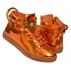 Encore By Fiesso Royal Blue / Multi Color Paisley PU Leather / Gold Studded High Top Sneakers FI2274
