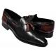 Duca Di Matiste Tan / Cognac Burnished Italian Calfskin Leather Loafers With Tassels 01866