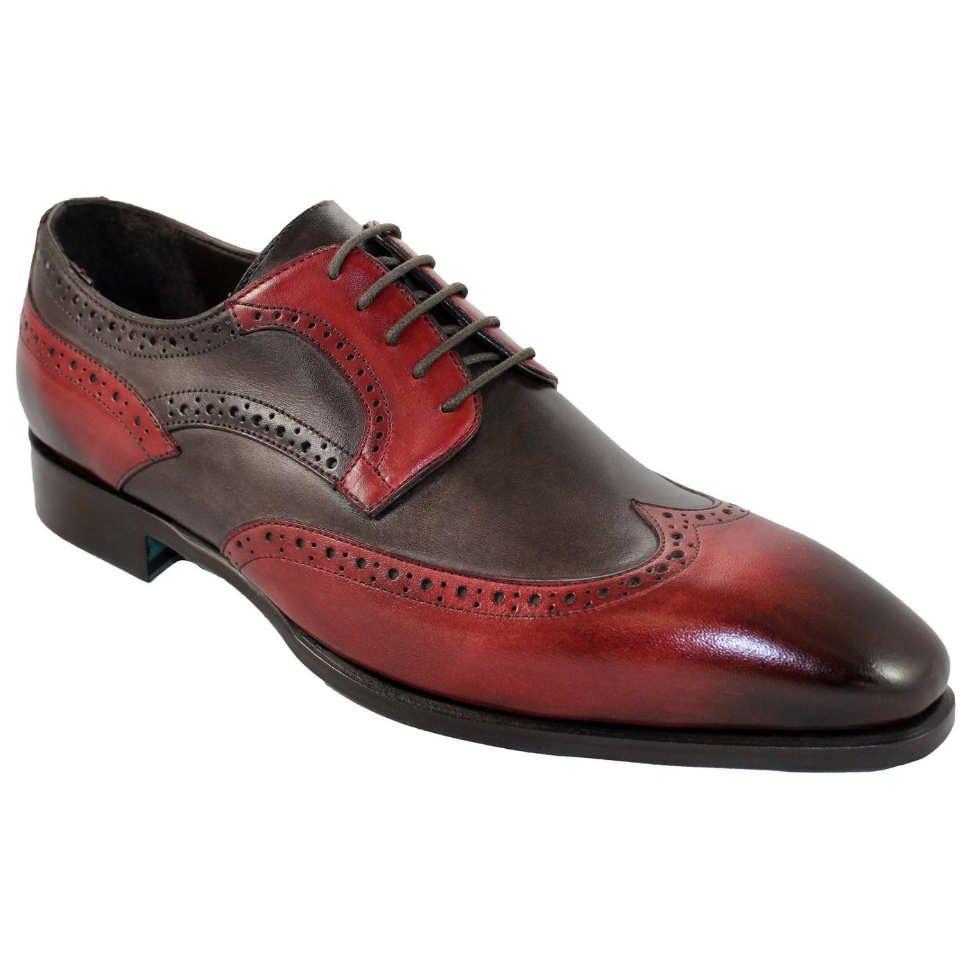 Emilio Franco 27174 Red / Brown Genuine Calf Leather Shoes. - $309.90 ...