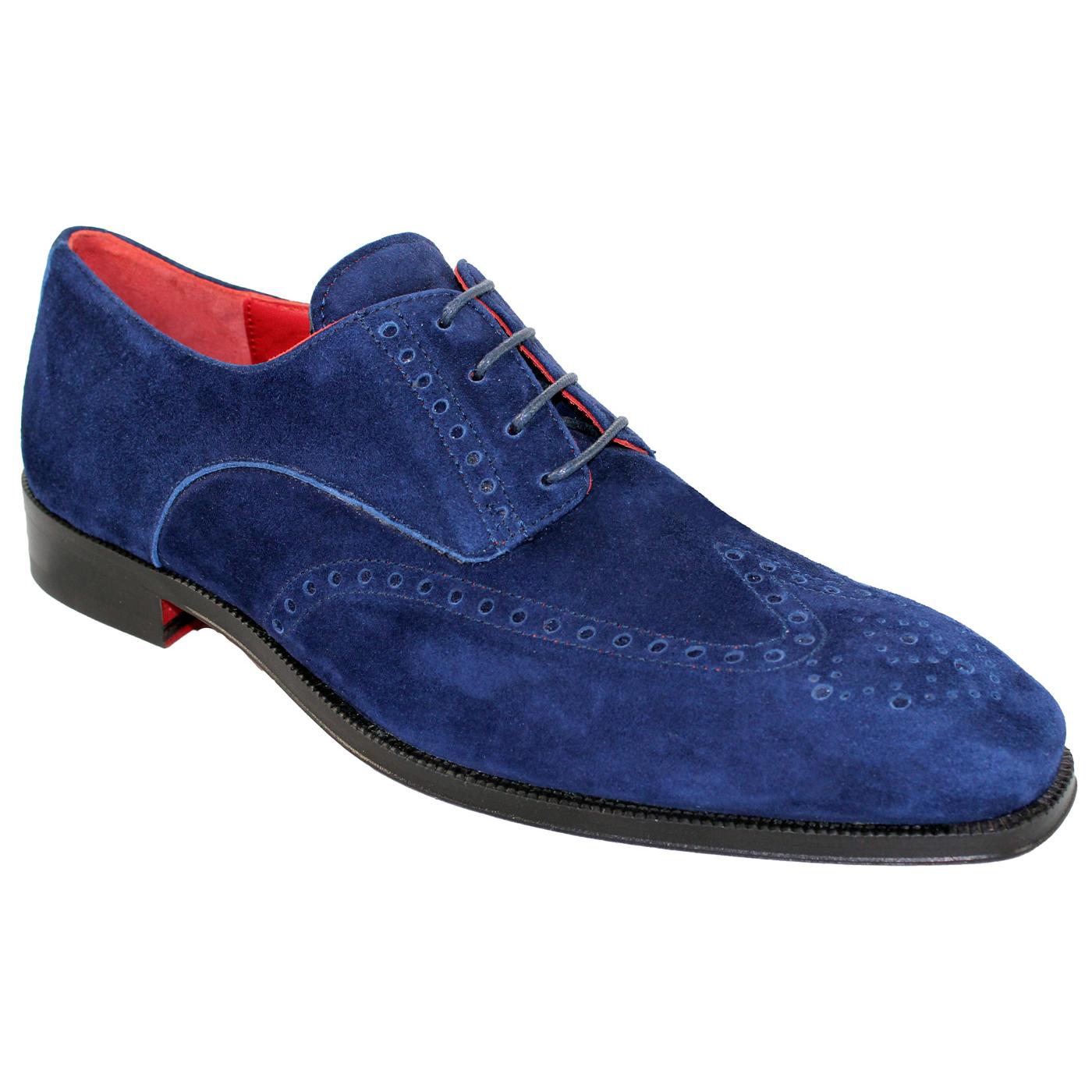 Emilio Franco 185 Navy Genuine Suede Leather Shoes. - $299.90 ...