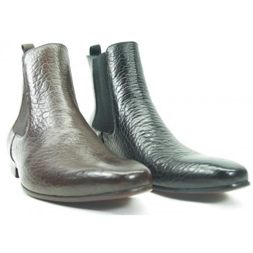 Carrucci Genuine Embossed Leather Boots KB1377-05E.
