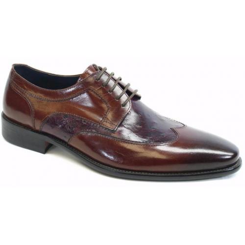 Carrucci Ox-blood Genuine Leather Oxford Shoes KS099-712.