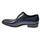 Carrucci Navy Genuine Calf Skin Leather Perforated Oxford Shoes KS479-04.