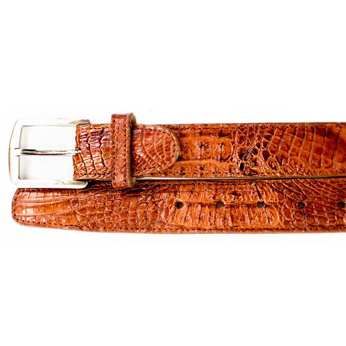 Belvedere 1999 Antique Brandy All-Over Genuine Hornback Crocodile Belt