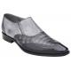 Belvedere "Lucas" Dark Grey / Grey / Light Grey Genuine Crocodile / Italian Calf Loafer Shoes 1636.