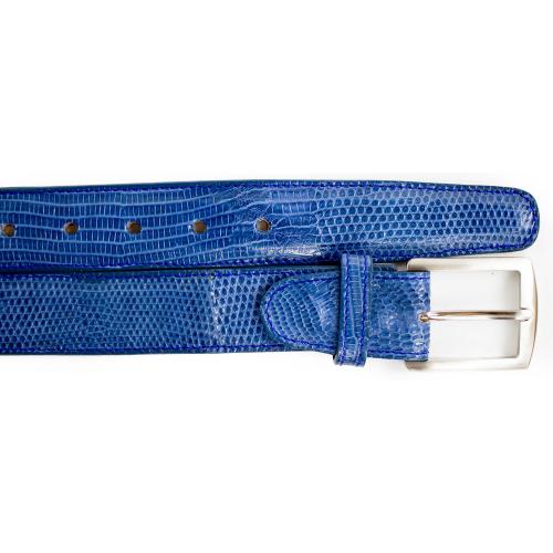 Belvedere 2003 Blue Jean All-Over Genuine Lizard Belt.