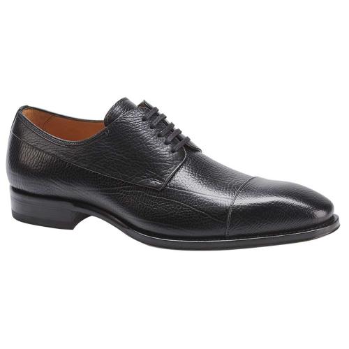 Mezlan "Pulpi" 8019 Black Genuine Boar skin Cap Toe Oxford Shoes.