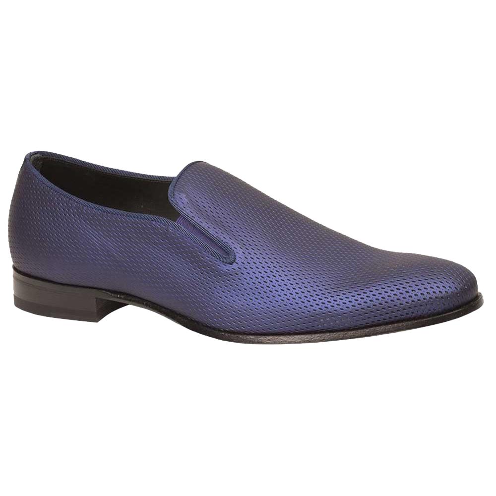 Mezlan Auguste 8007 Blue Genuine Embossed Calfskin Loafer Shoes. - $349 ...