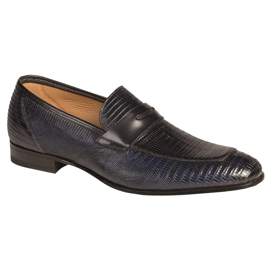 Mezlan Lipari 4162-L Blue Genuine Lizard Loafer Shoes. - $549.90 ...