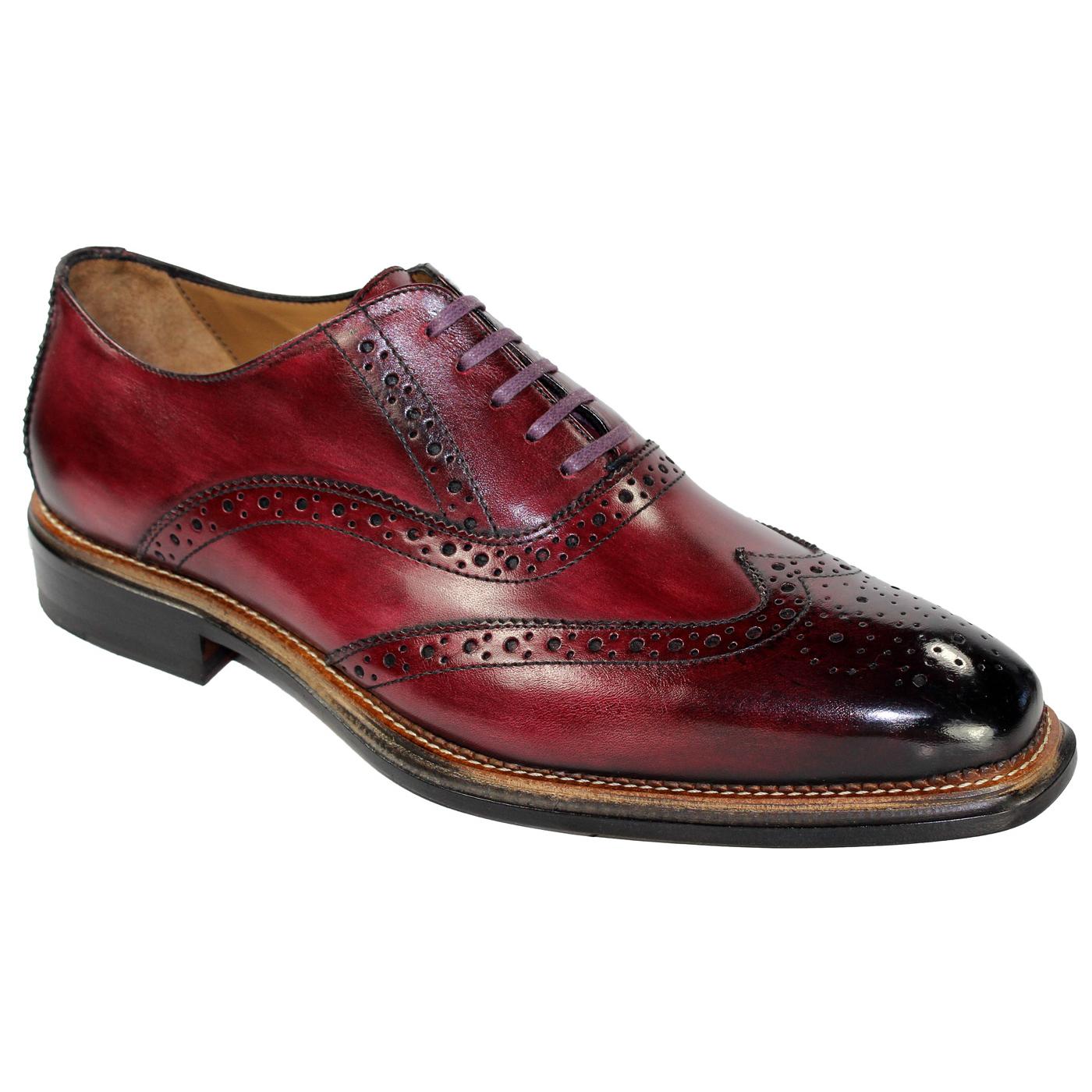 Emilio Franco 211 Burgundy Genuine Calf Medallion Oxford Shoes. - $299. ...