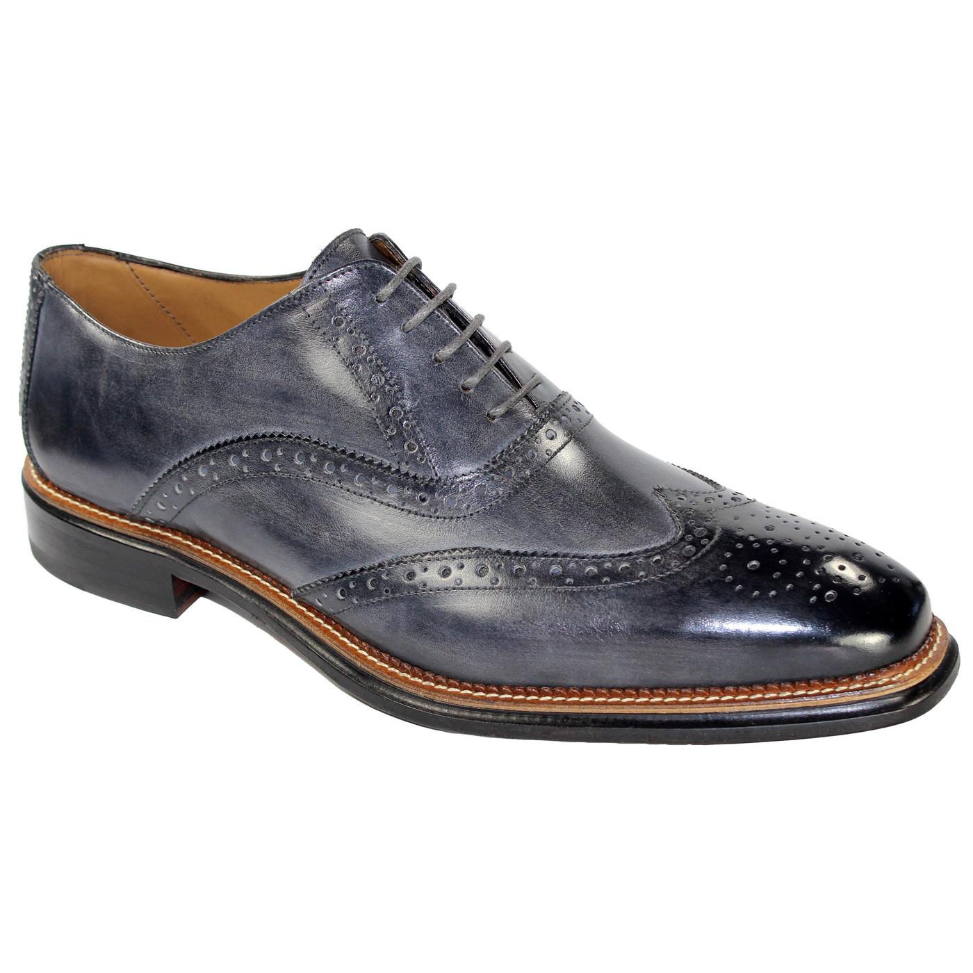 Emilio Franco 211 Grey Genuine Calf Medallion Oxford Shoes. - $299.90 ...