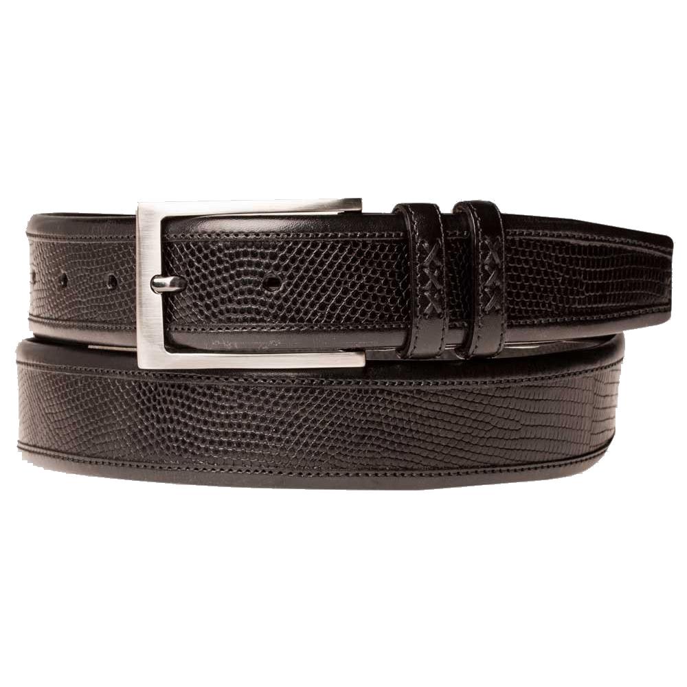 Mezlan 9807 Black Genuine Lizard / Italian Calfskin Trim Belt. - $149. ...
