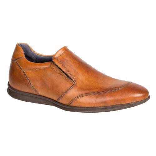 Bacco Bucci "Luchino" Tan Genuine Burnished Calfskin Shoes 2790-88.