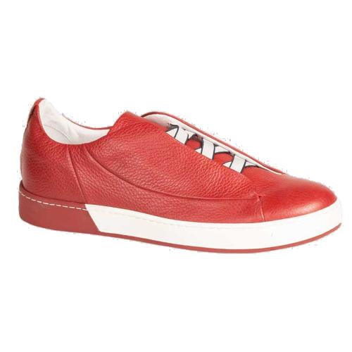 Bacco Bucci "Pinto" Red Genuine Calfskin Sneakers 6366-35.