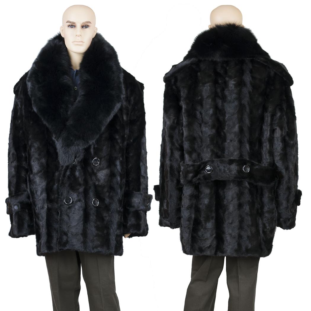 pea coat with fur collar
