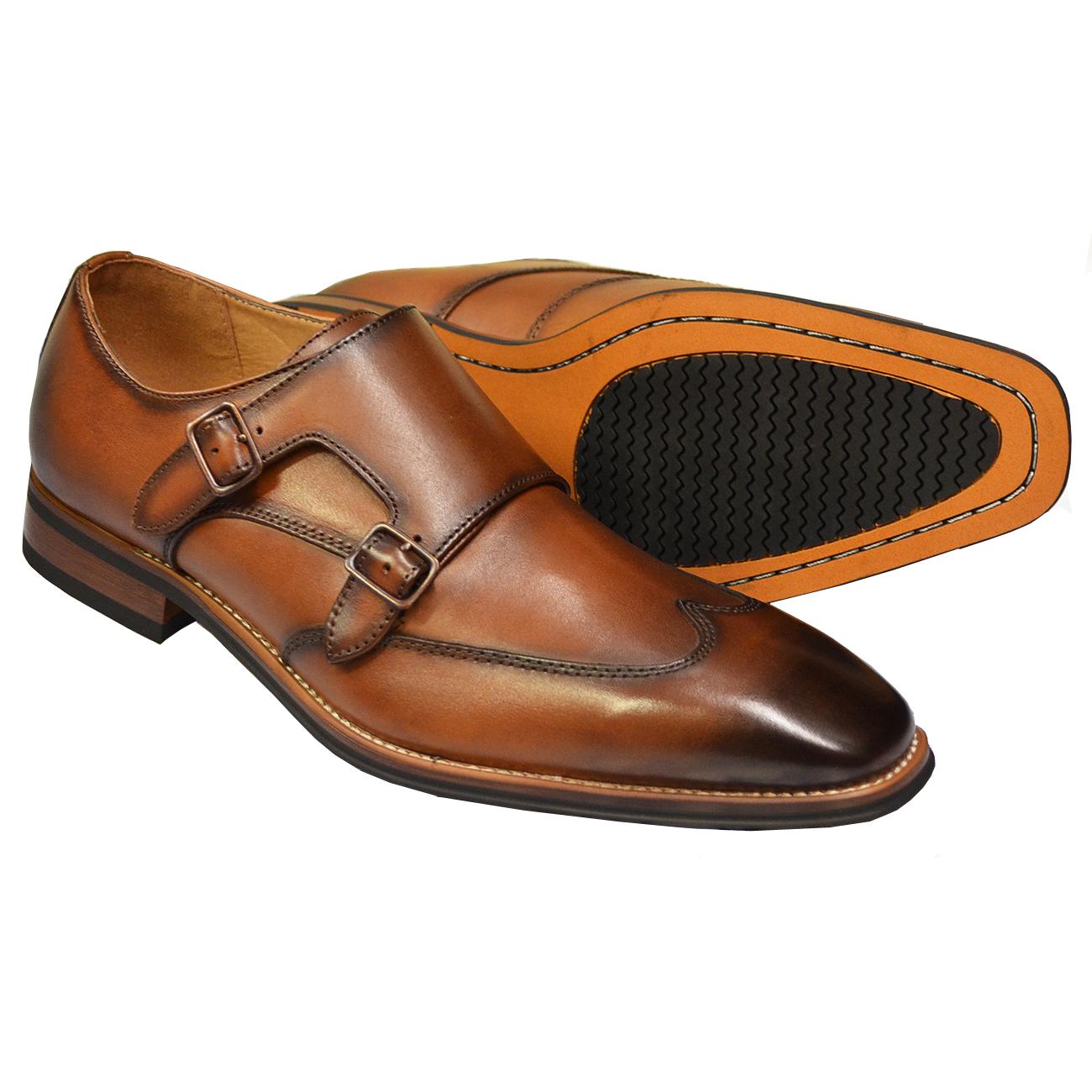 cognac wingtip shoes