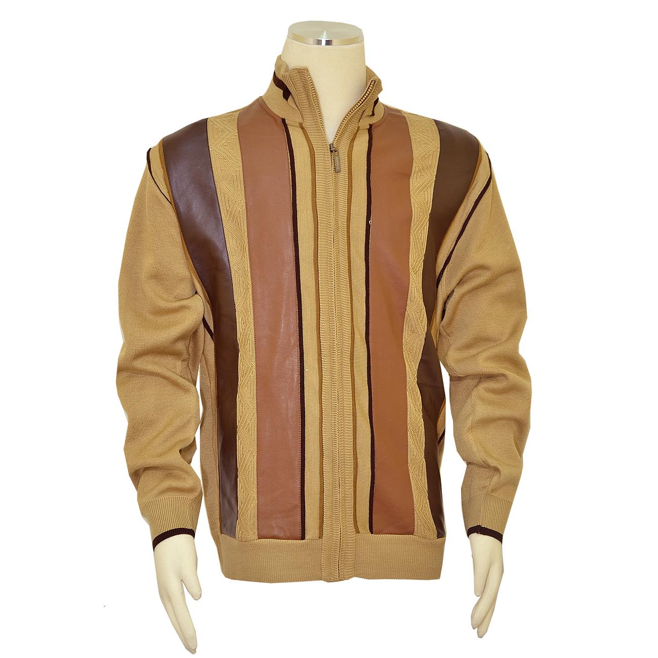 Bagazio Camel / Cognac / Brown PU Leather Sectional Design Zip-Up ...