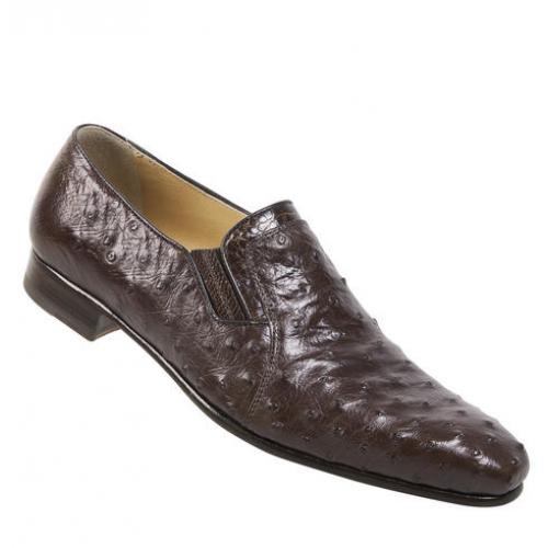 Mauri 4591 Sport Rust Genuine Ostrich Loafer Shoes.