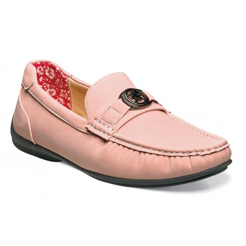 Stacy Adams "Cyrus" Rose Pink Leather Lined Bit Strap Driving Loafers 25173-665