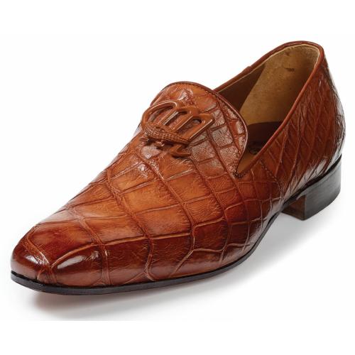 Mauri "Vanvitelli" 4821 Burnished Gold Genuine Body Alligator Hand Painted Loafer Shoes