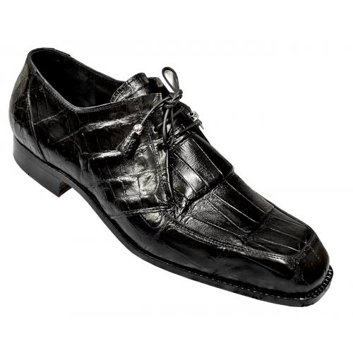 Mauri "2154/2" Black All Over Genuine Alligator Shoes