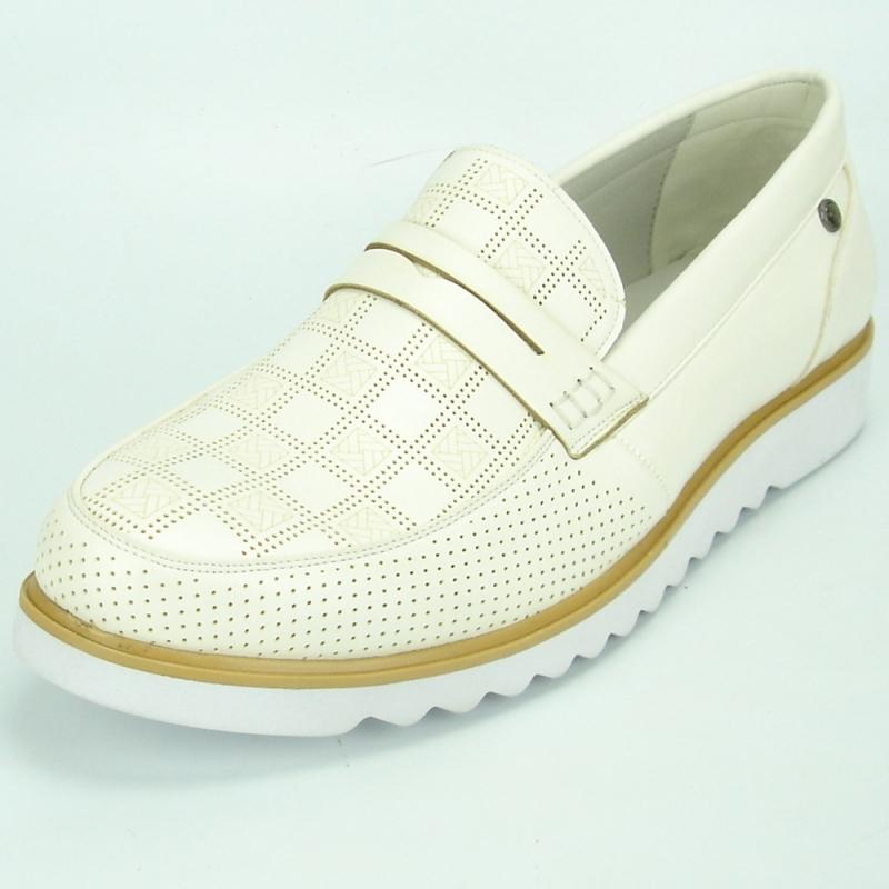 Fiesso White PU Leather Slip-on FI2326. - $69.90 :: Upscale Menswear ...