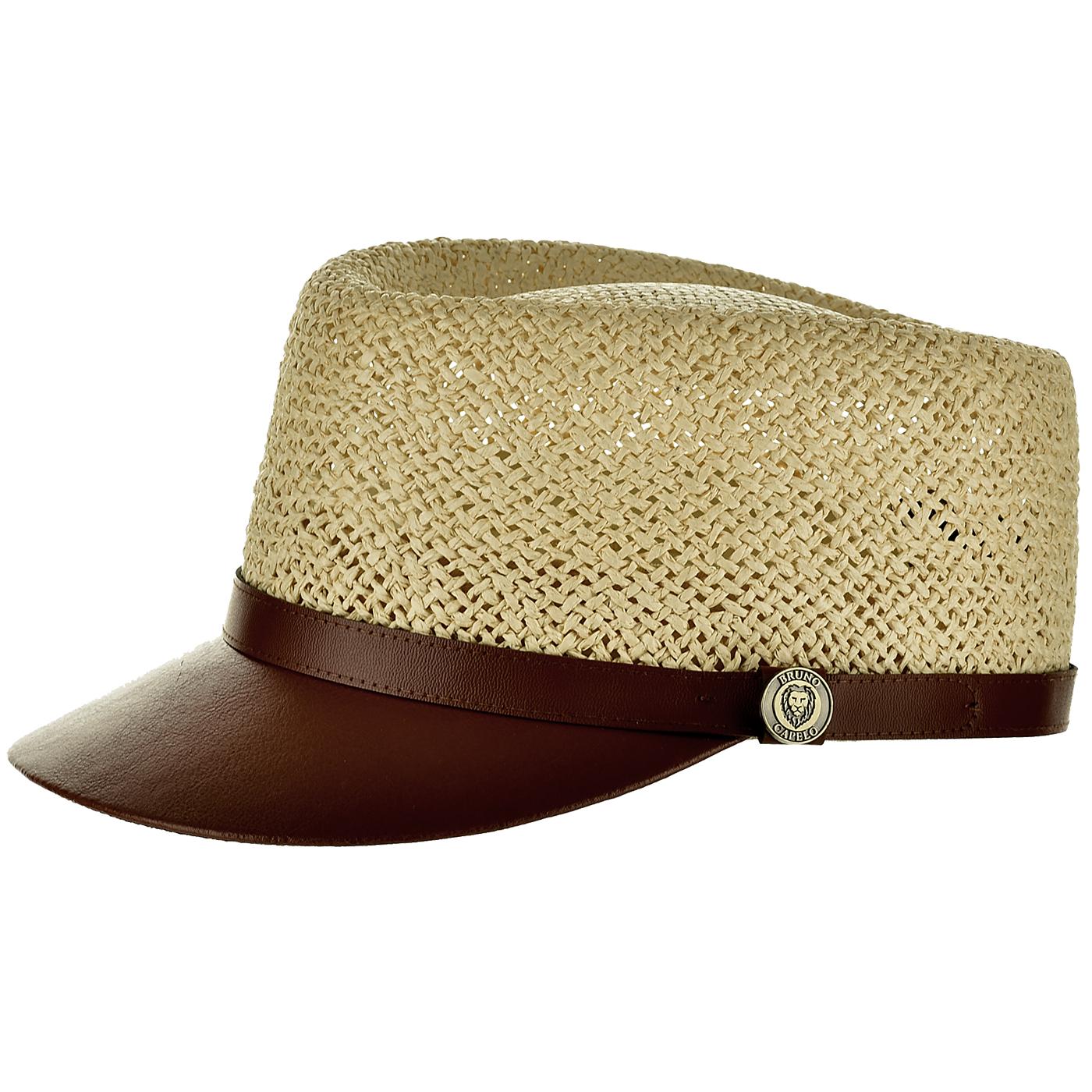 leather brim hat