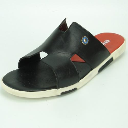 Fiesso Black PU Leather Sandals FI2322.