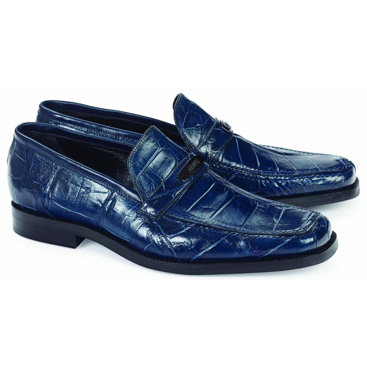 Mauri Spada 4692 Wonder Blue Genuine Alligator Loafer Shoes - $889.90 ...