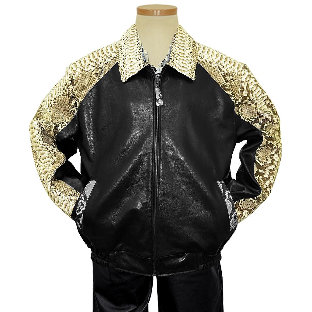 G-Gator Genuine Python Snake Skin / Leather Jacket 2095. - $1,499.90 ::  Upscale Menswear 