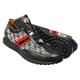 Mauri 8761/3 Black / Grey Crocodile / Calfskin / Patent Leather / Mauri Fabric Sneakers