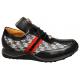 Mauri 8761/3 Black / Grey Crocodile / Calfskin / Patent Leather / Mauri Fabric Sneakers