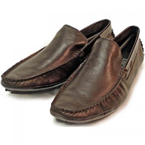 Fiesso Brown Genuine Leather Loafer FI3010.