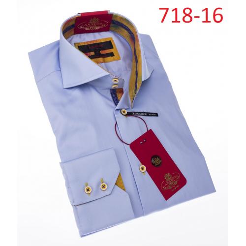 Axxess Sky Blue Cotton Modern Fit Dress Shirt 718-16.