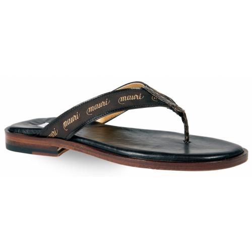 Mauri "1481/2" Brown Genuine Whips / Mauri Fabric / Calf Sandals.