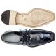 Belvedere "Siena" Navy All-Over Genuine Ostrich Shoes 1463.