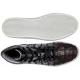 Belvedere "Vero" Black Cherry Genuine Crocodile Patchwork Casual Sneakers Y01.