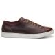 Belvedere "Abreno" Burgundy / Cognac Genuine Calf Leather Two Tone Casual Sneakers 050.
