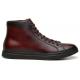 Belvedere "David" Antique Burgundy Calf Leather High-top Casual Sneakers 020.