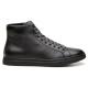 Belvedere "David" Antique Charcoal Calf Leather High-top Casual Sneakers 020.