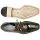 Belvedere "Batta" Olive All-Over Genuine Ostrich Lace-Up Shoes 14006.