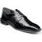 Stacy Adams "Triolo" Black Alligator Belly Print Genuine Leather Lace-Up Shoes 25211-001