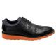 Tayno "Max" Black / Navy Blue Vegan Leather Tractor Sole Casual Dress Sneakers