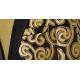 Pronti Black / Tan / Metallic Bronze Abstract Sequined Velvet / Satin Blazer B6362