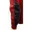 Silversilk Cranberry Red / Black Zip-Up Sweater / Velvet Elbow Patches 5240