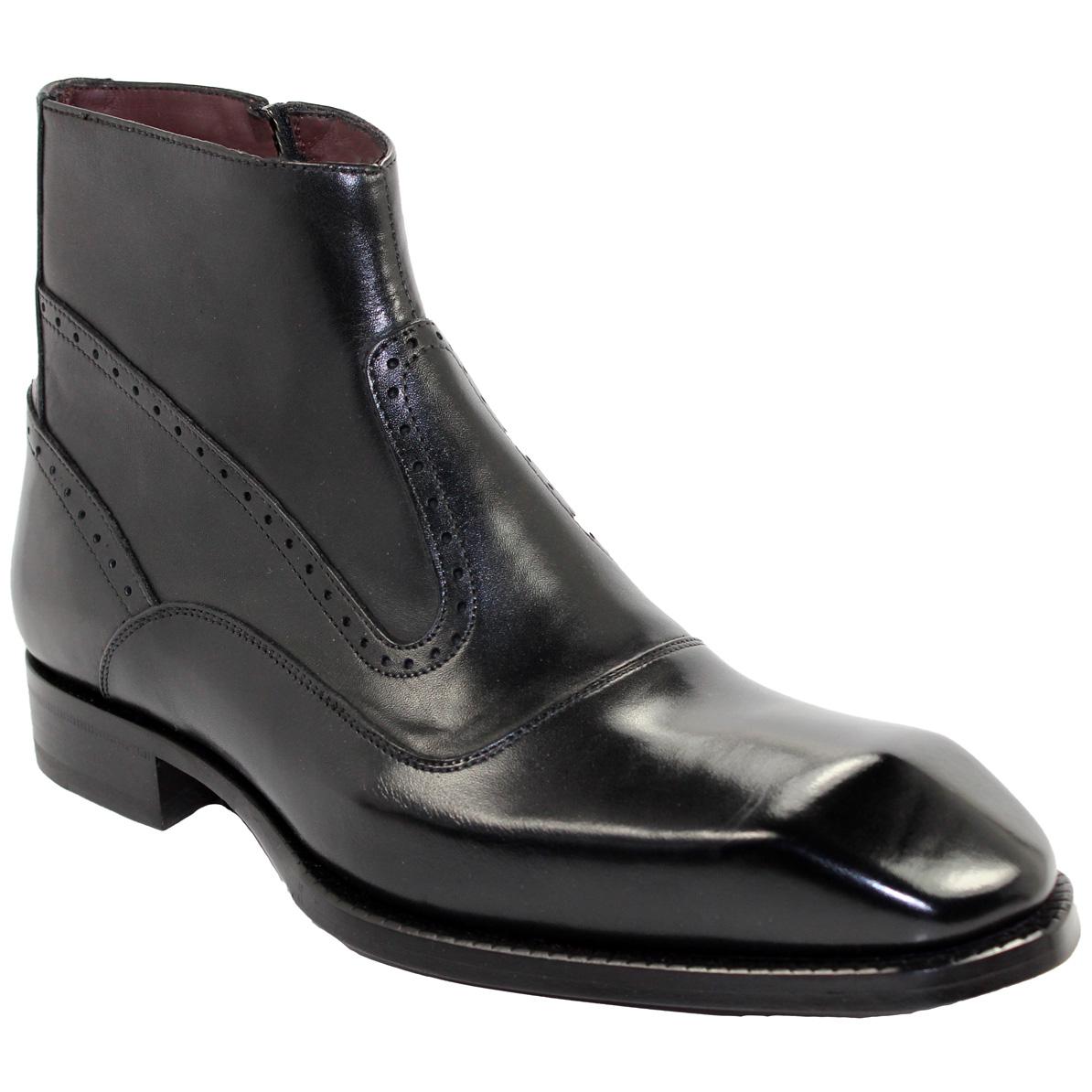 Emilio Franco Davide Black Genuine Calfskin Ankle Boots. - $335.90 ...