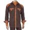 Giorgio Inserti Chocolate Brown / Rust Houndstooth Outfit / Elbow Patches 143