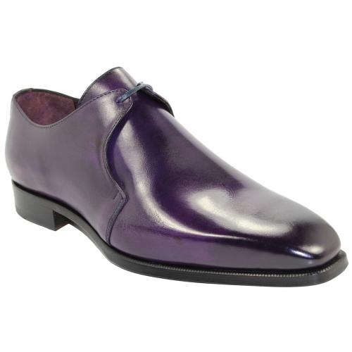 Emilio Franco "Andrea" Purple Genuine Calf Leather Shoes.
