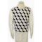 Luxton Cream / Black / Silver Zip-Up Sweater Outfit With Microsuede Elbow Patches SW115